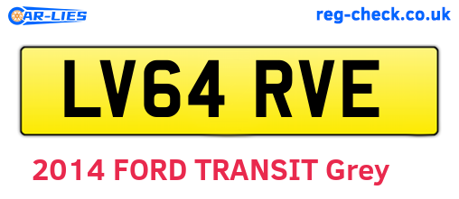 LV64RVE are the vehicle registration plates.