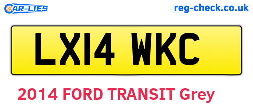 LX14WKC are the vehicle registration plates.