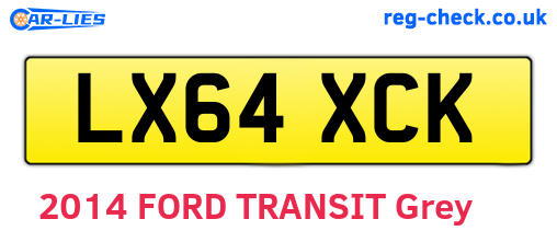 LX64XCK are the vehicle registration plates.