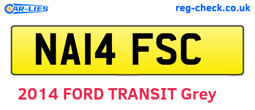 NA14FSC are the vehicle registration plates.
