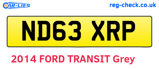 ND63XRP are the vehicle registration plates.