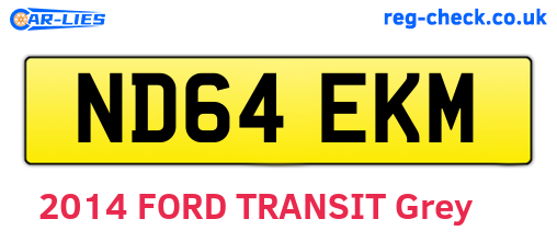 ND64EKM are the vehicle registration plates.