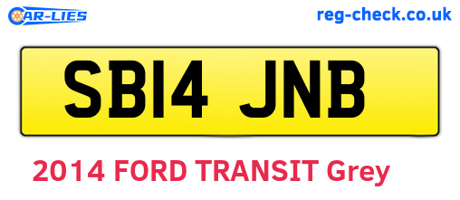 SB14JNB are the vehicle registration plates.
