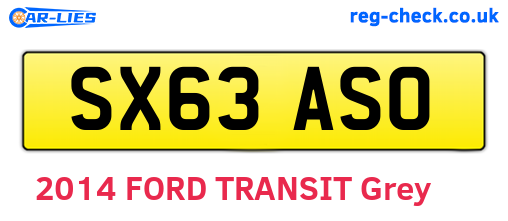 SX63ASO are the vehicle registration plates.