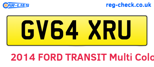 GV64XRU are the vehicle registration plates.