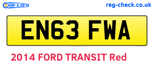 EN63FWA are the vehicle registration plates.
