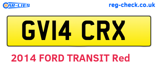 GV14CRX are the vehicle registration plates.