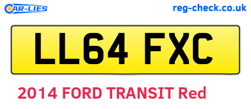 LL64FXC are the vehicle registration plates.