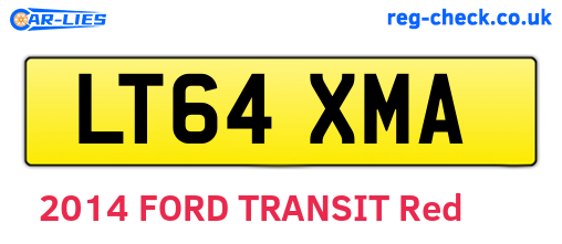 LT64XMA are the vehicle registration plates.