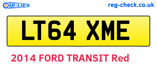 LT64XME are the vehicle registration plates.