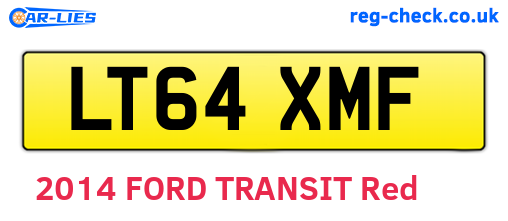 LT64XMF are the vehicle registration plates.