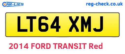 LT64XMJ are the vehicle registration plates.