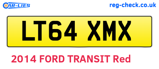 LT64XMX are the vehicle registration plates.