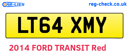 LT64XMY are the vehicle registration plates.