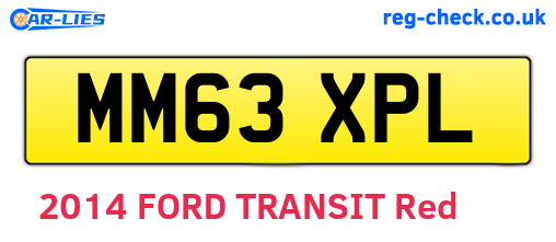 MM63XPL are the vehicle registration plates.