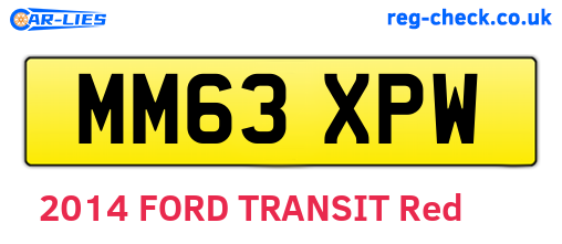 MM63XPW are the vehicle registration plates.