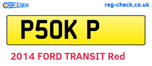 P5OKP are the vehicle registration plates.