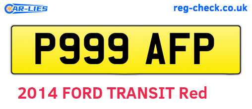 P999AFP are the vehicle registration plates.
