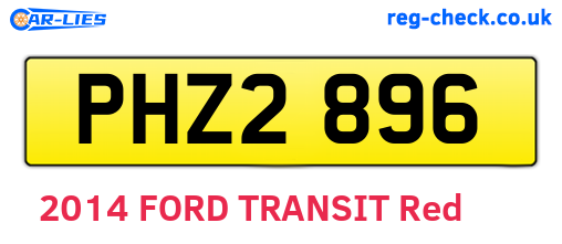PHZ2896 are the vehicle registration plates.