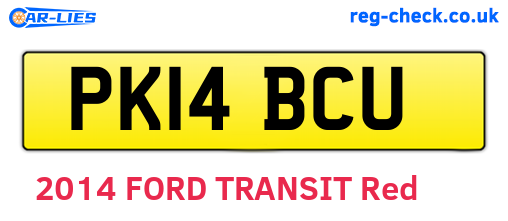 PK14BCU are the vehicle registration plates.