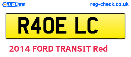 R40ELC are the vehicle registration plates.