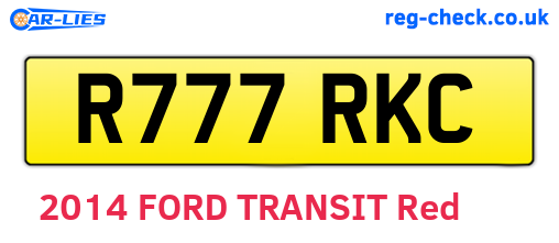 R777RKC are the vehicle registration plates.