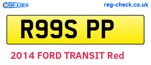 R99SPP are the vehicle registration plates.