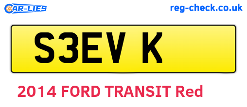 S3EVK are the vehicle registration plates.