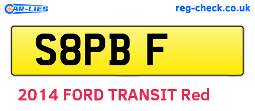 S8PBF are the vehicle registration plates.