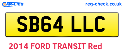 SB64LLC are the vehicle registration plates.
