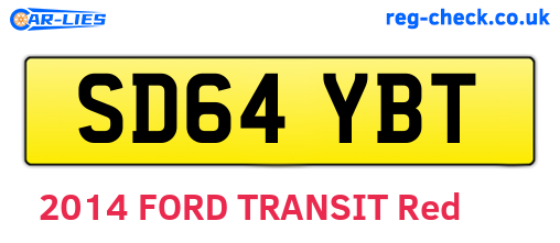 SD64YBT are the vehicle registration plates.