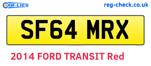 SF64MRX are the vehicle registration plates.