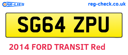 SG64ZPU are the vehicle registration plates.