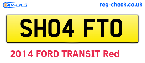 SH04FTO are the vehicle registration plates.