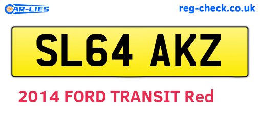 SL64AKZ are the vehicle registration plates.