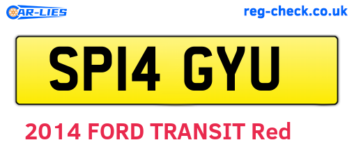 SP14GYU are the vehicle registration plates.