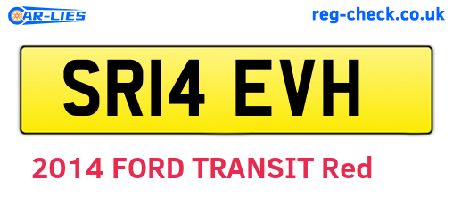 SR14EVH are the vehicle registration plates.