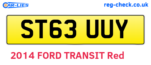 ST63UUY are the vehicle registration plates.