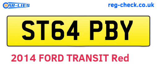 ST64PBY are the vehicle registration plates.