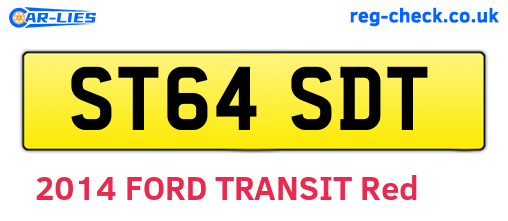 ST64SDT are the vehicle registration plates.