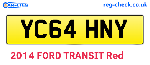 YC64HNY are the vehicle registration plates.