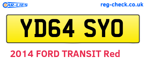 YD64SYO are the vehicle registration plates.