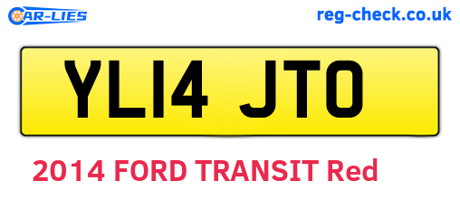 YL14JTO are the vehicle registration plates.
