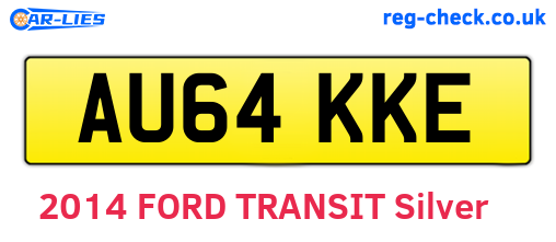 AU64KKE are the vehicle registration plates.