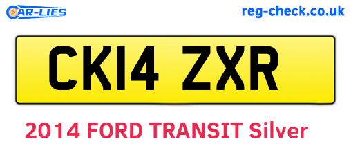 CK14ZXR are the vehicle registration plates.