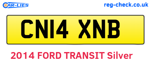 CN14XNB are the vehicle registration plates.