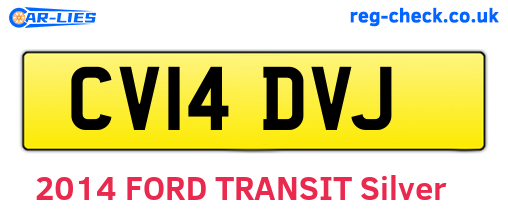 CV14DVJ are the vehicle registration plates.