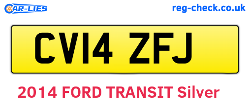 CV14ZFJ are the vehicle registration plates.