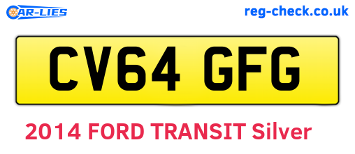 CV64GFG are the vehicle registration plates.