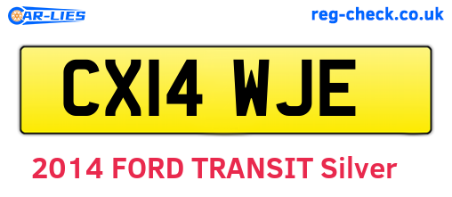 CX14WJE are the vehicle registration plates.